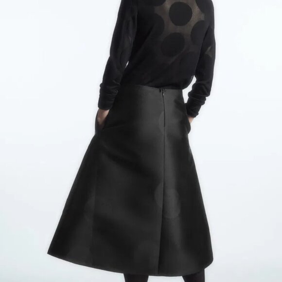 COS Polka-Dot Taffeta Midi Skirt MATCHES TOP - WILL SELL PAIR FOR $175 - Picture 2 of 5